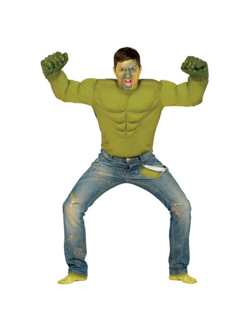 Disfraz de héroe verde para hombre