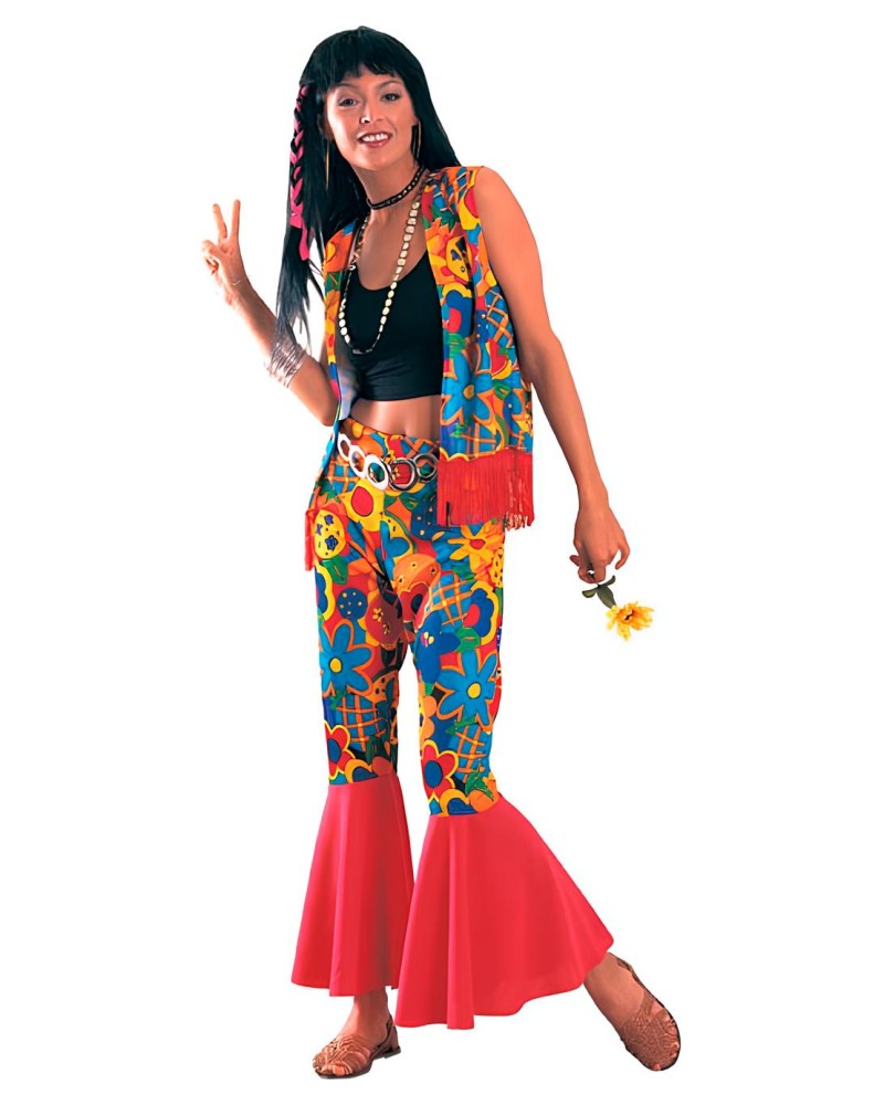 Disfraz Hippy Adulto Mujer