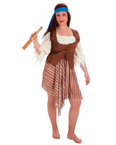 Disfraz  Pirata Rayas Adulto Mujer