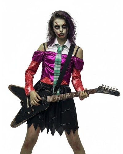 Disfraz de Rockera Zombie Infantil