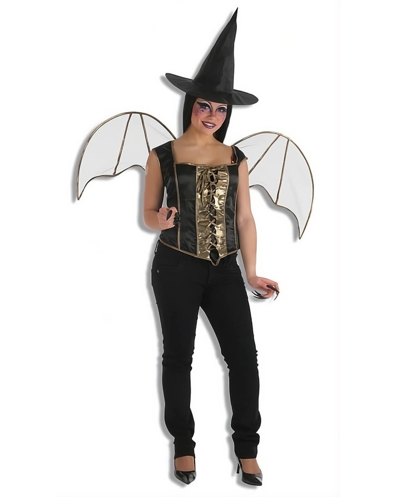 Set de Hechicera Oscura: Corpiño, Alas de Murciélago y Gorro