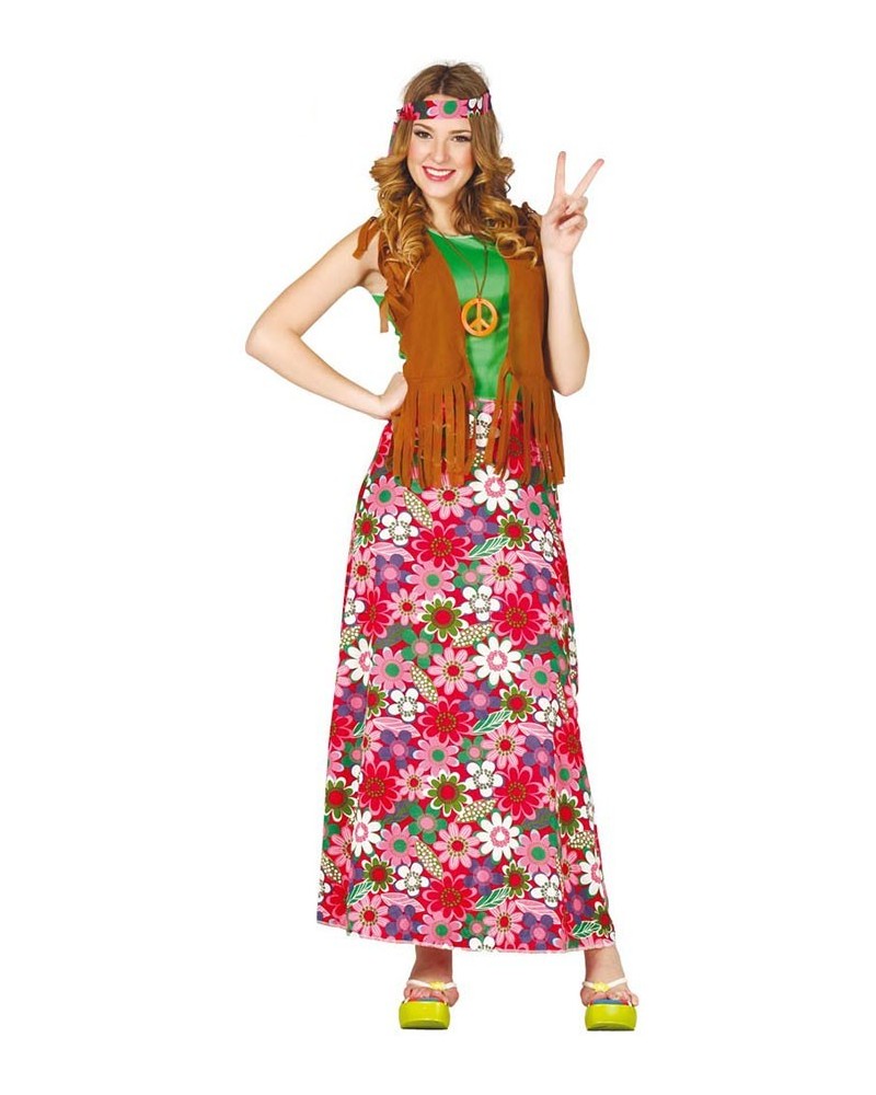 Disfraz Hippie Adulto Mujer
