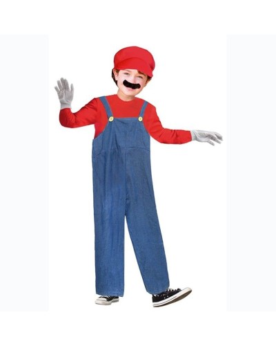 Disfraz Fontanero Rojo Mario Infantil