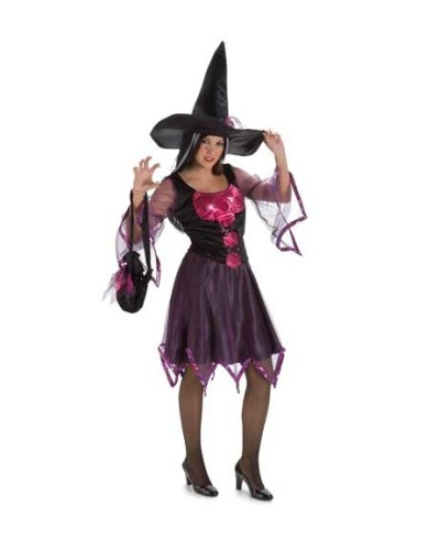 Disfraz Bruja Morada Adulto Mujer
